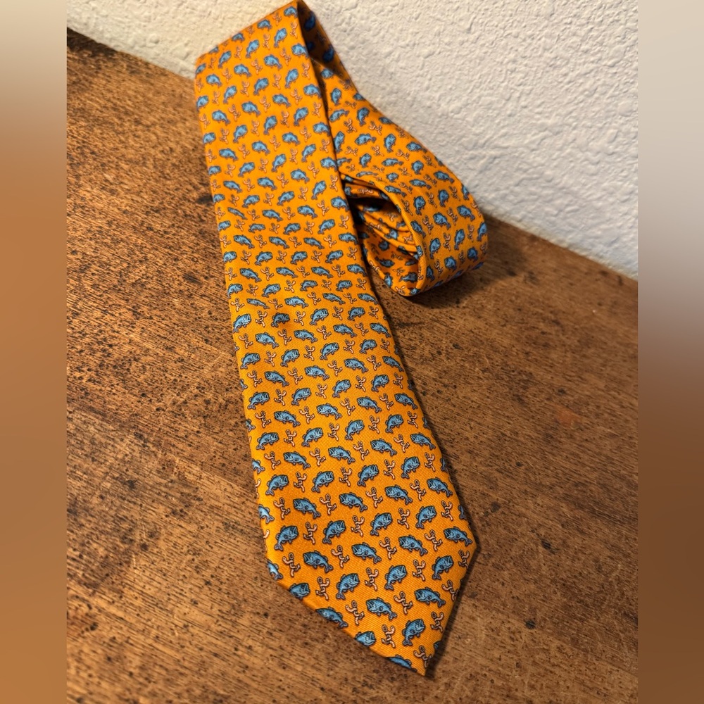 Croft & Barrow Fish and Bait Silk Tie